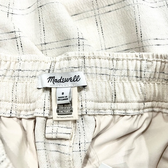 Madewell The Untailored Plaid Straight Leg Pants In Windowpane Size 8 - NEW - Picture 5 of 9